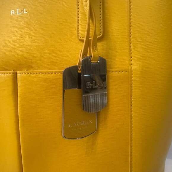RARE Ralph Lauren Yellow Tote - Picture 2 of 10